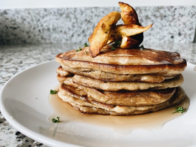 The Best Healthy Sweet Plantain Pancakes