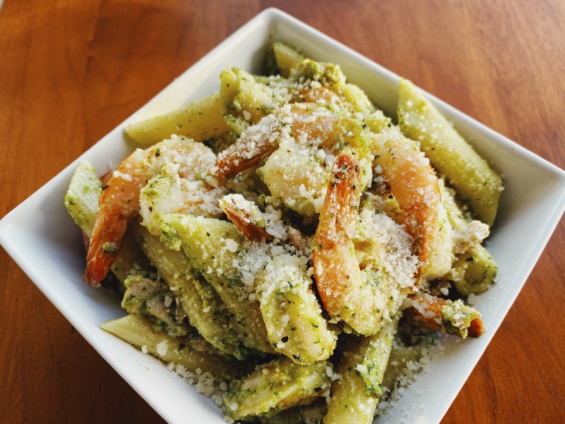 Shrimp and Chicken Basil Pesto Pasta: A Family-Friendly Favorite