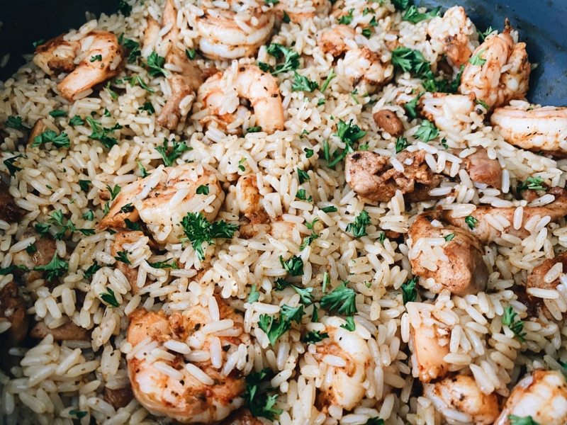 Cajun Shrimp and Chicken Rice