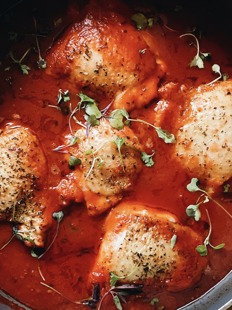 Slow-Cooked Chicken Tomato Stew