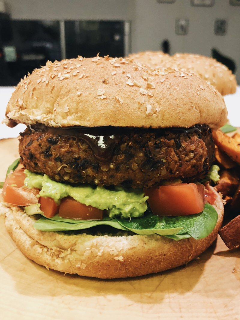 BBQ Black Bean and Quinoa Burger