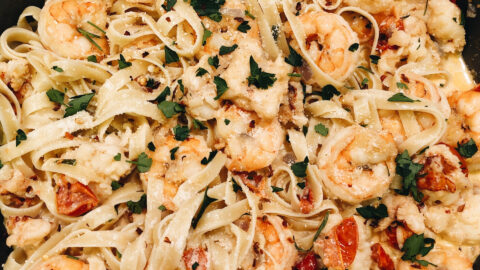 Make This Seafood Pasta With Herbed Cream Sauce