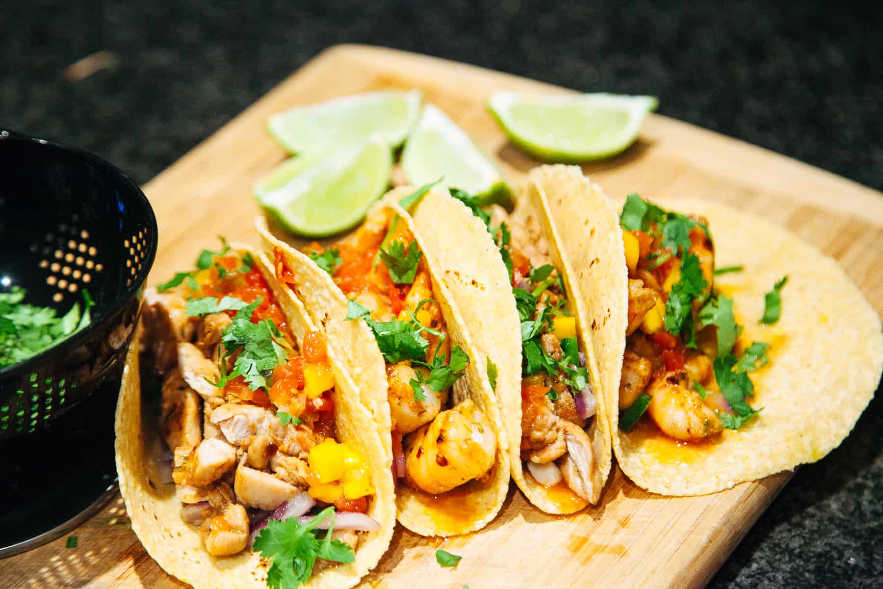 The Perfect Mango Shrimp & Chicken Tacos Everyone Will Love