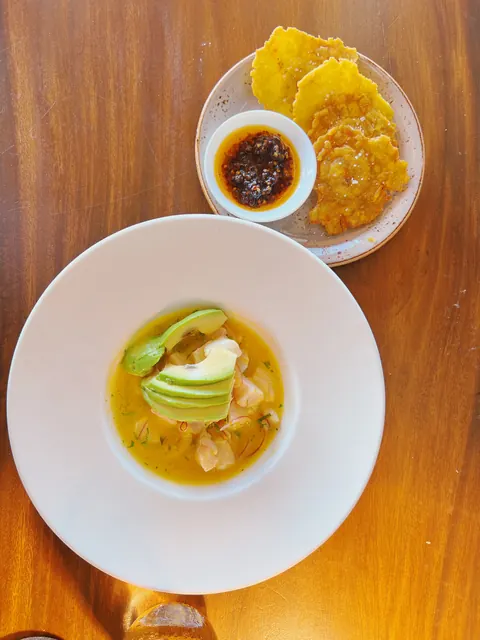 A fresh seafood bowl served in Guanacaste