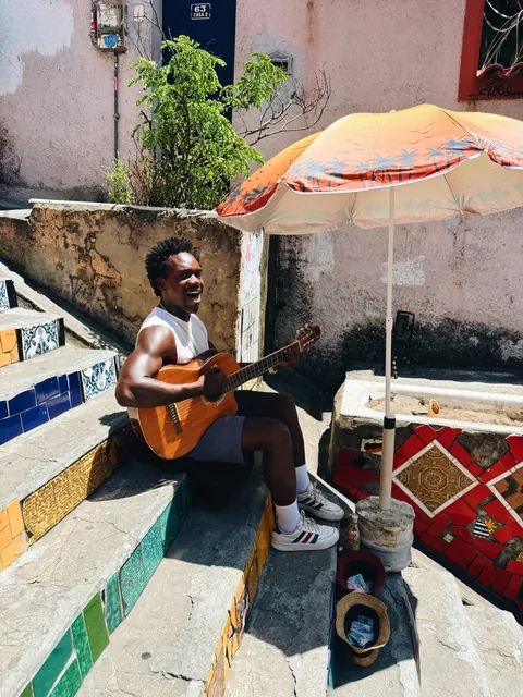 Street musician in Rio