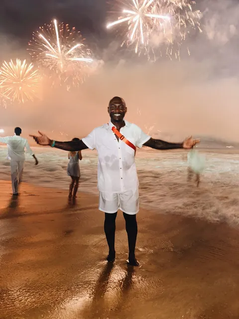 Fireworks on the beach