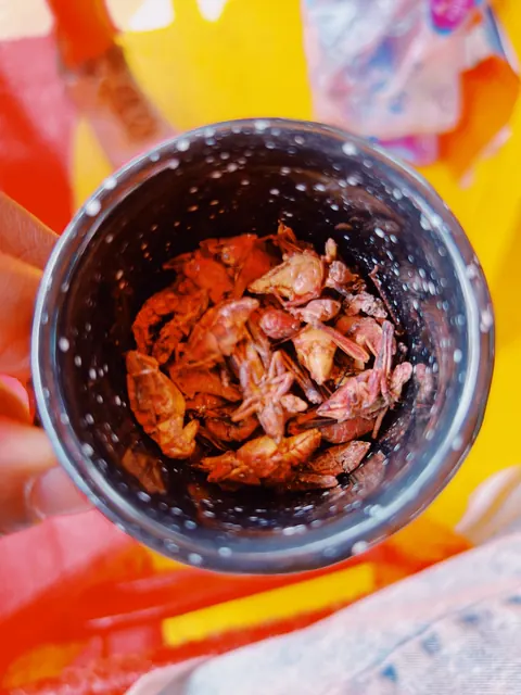 A colorful market snack in Mexico City