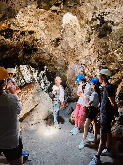 A guided cave tour near Mexico City