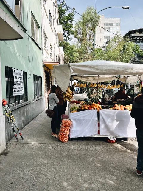 A neighborhood fruit stand in Mexico City