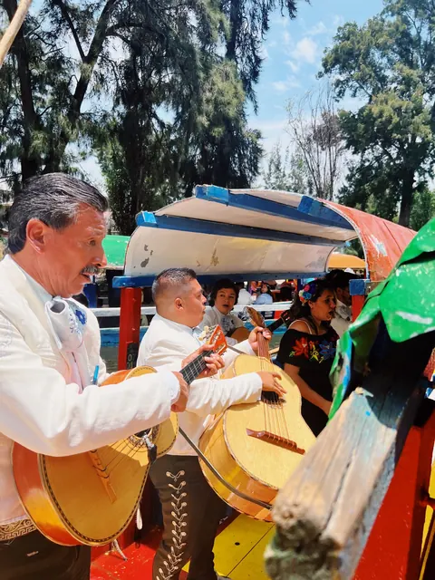 Mariachi musicians performing on Xochimilco