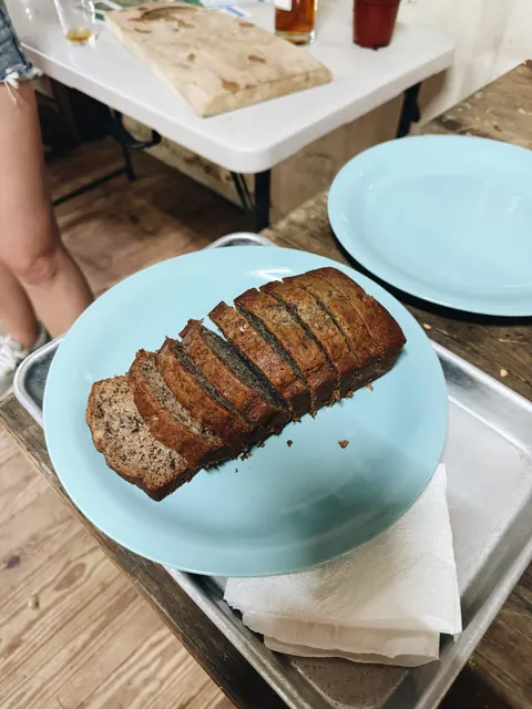 Sliced banana bread in Barbados
