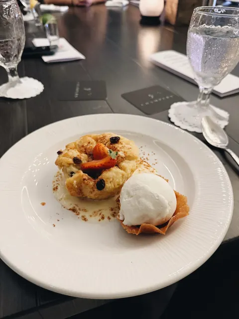 Dessert with ice cream
