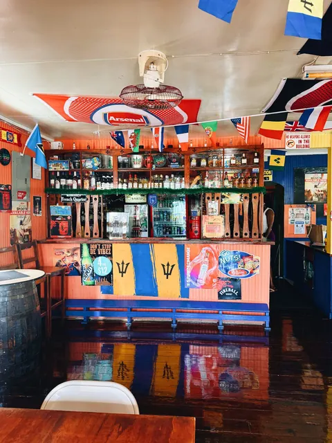 Colorful Barbados bar interior