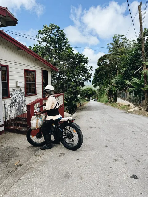Barbados island street scene