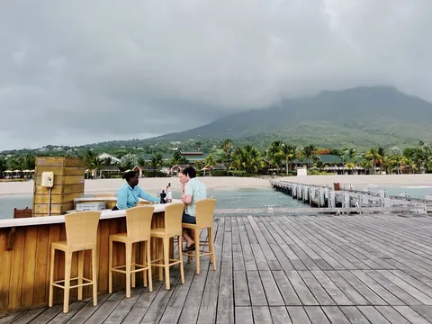 Waterfront and mountain view in Nevis