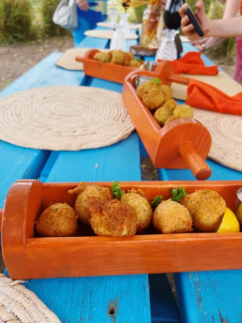 Fried bites served at the Nevis Mango Festival