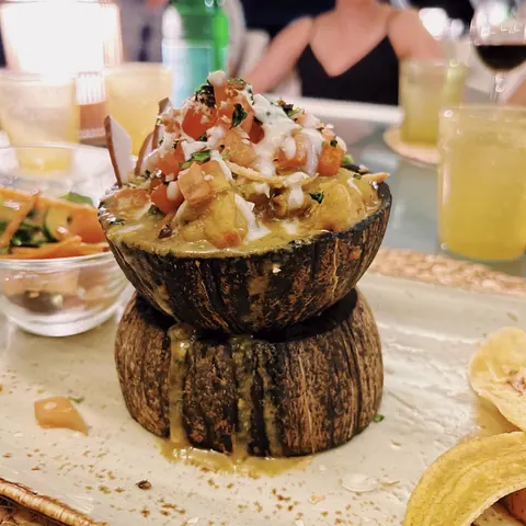 Coconut bowl dish in St. Kitts and Nevis