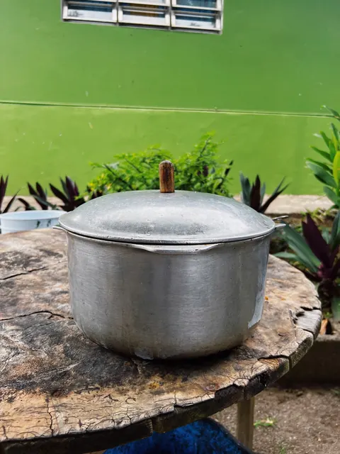 Cooking pot at a local kitchen in Nevis